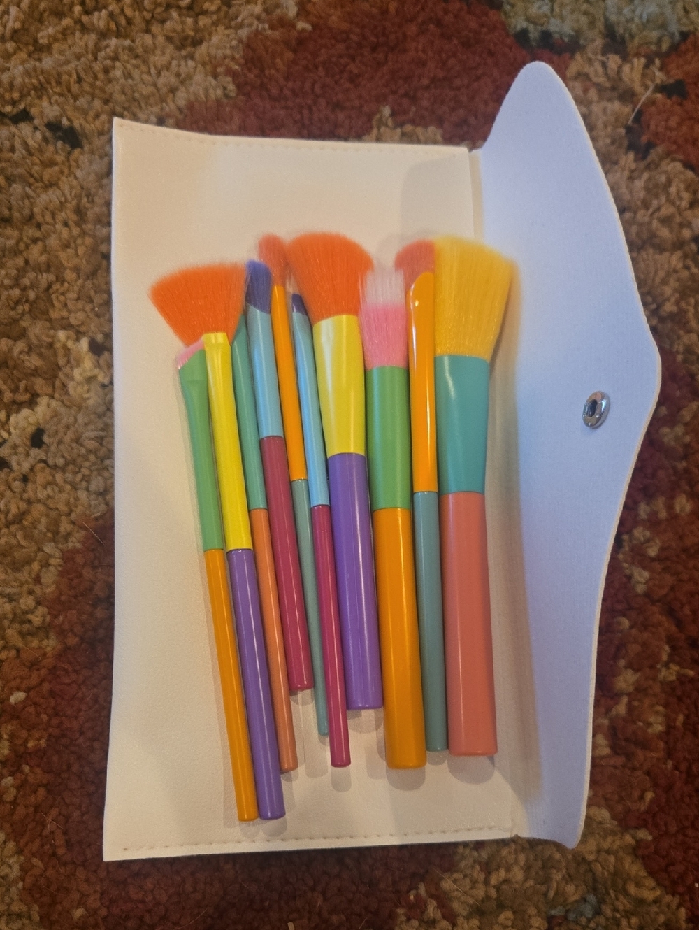 Colorful Multicolor Makeup Brush Set
